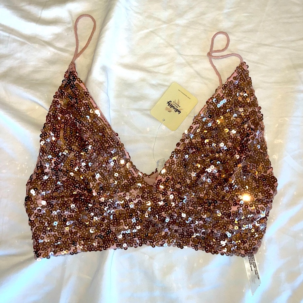 SALE! 50% Off! Free People Sequin Bra Shirt